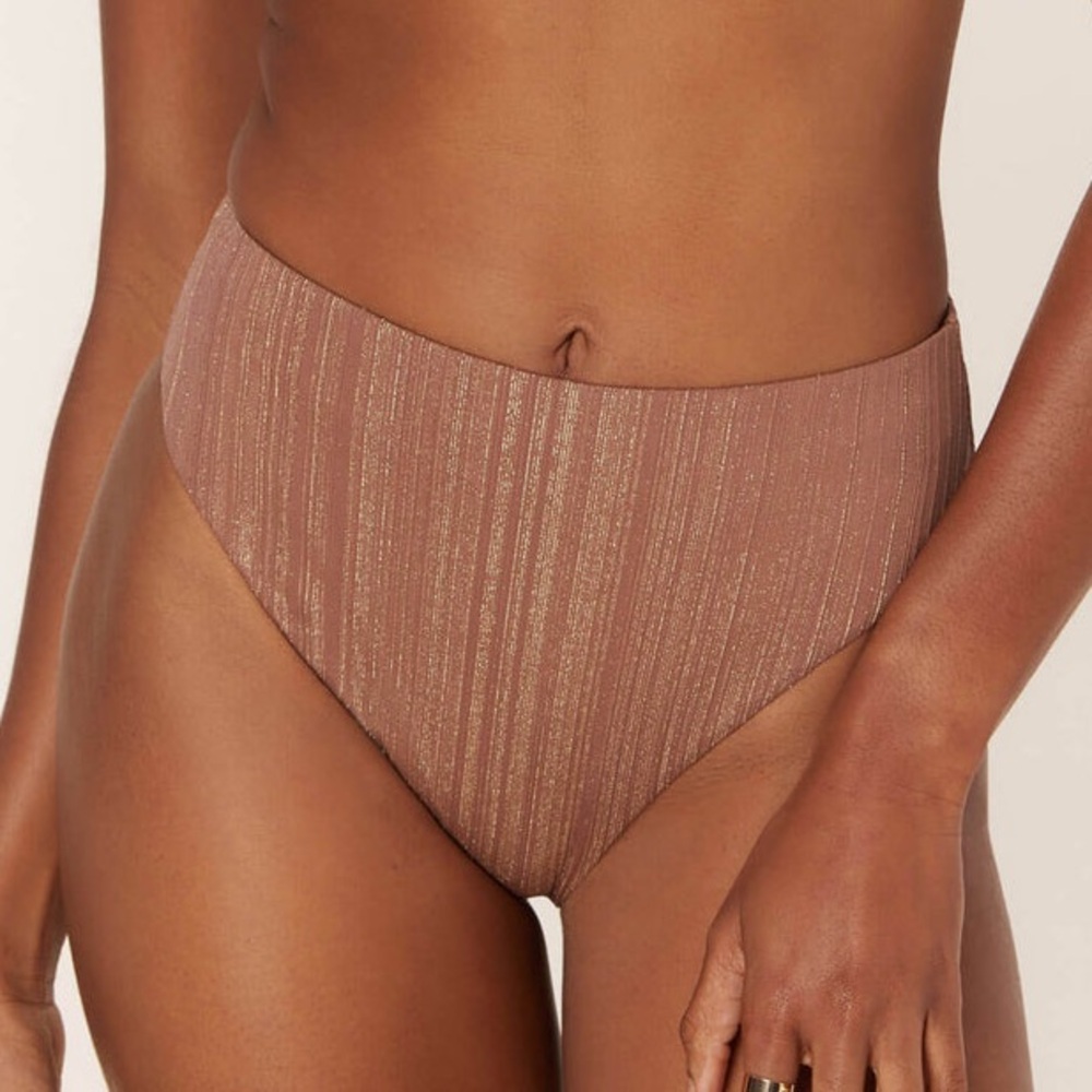 Andie Shimmering Brown Bikini Bottom
